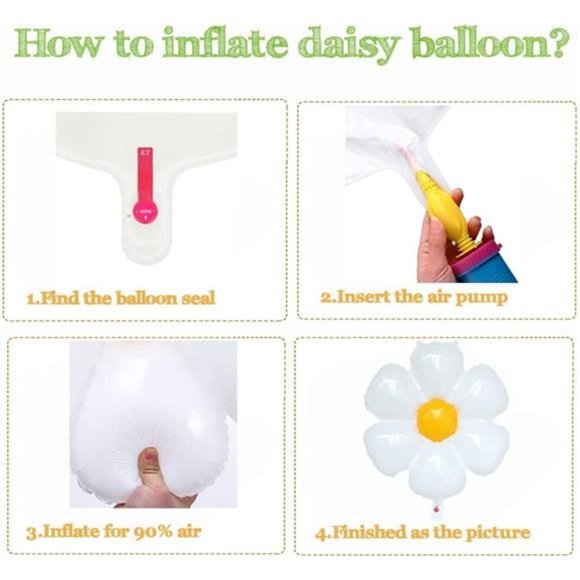 Balloon Garland Arch Kit 157Pcs White Groovy Daisy Flower Macaron Pastel Balloon - Picture 2 of 6